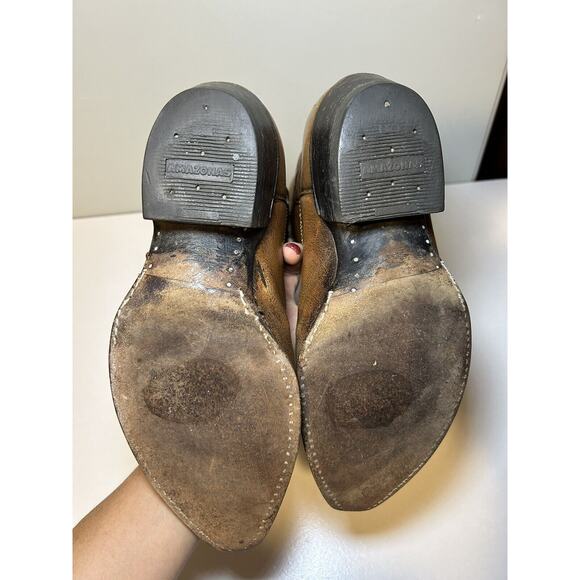 Amazonas Vintage Brown Leather Cowboy Boots Mens Size 10 Western - Picture 5 of 8